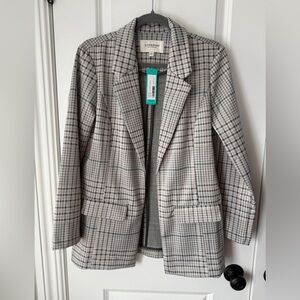 Liverpool Women's Checkered Blazer - Black and Cream